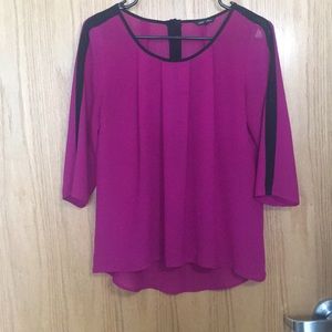 Naked Zebra Purple with Black Detail Blouse